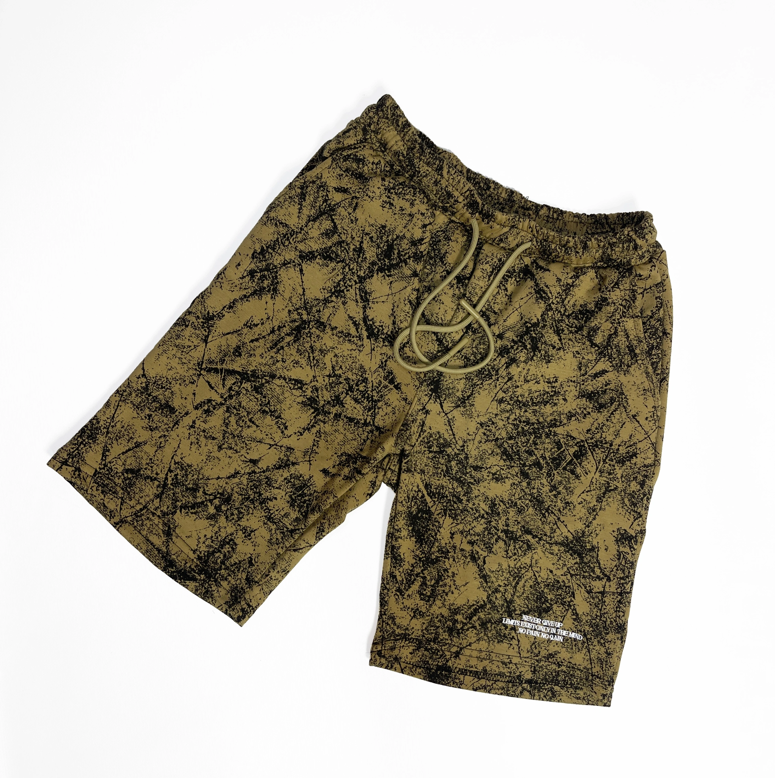 Ensemble T-shirt et Short Homme Imprimé Caramel et Noir – Textile Made in Tunisia | Ulosport.tn – Image 6