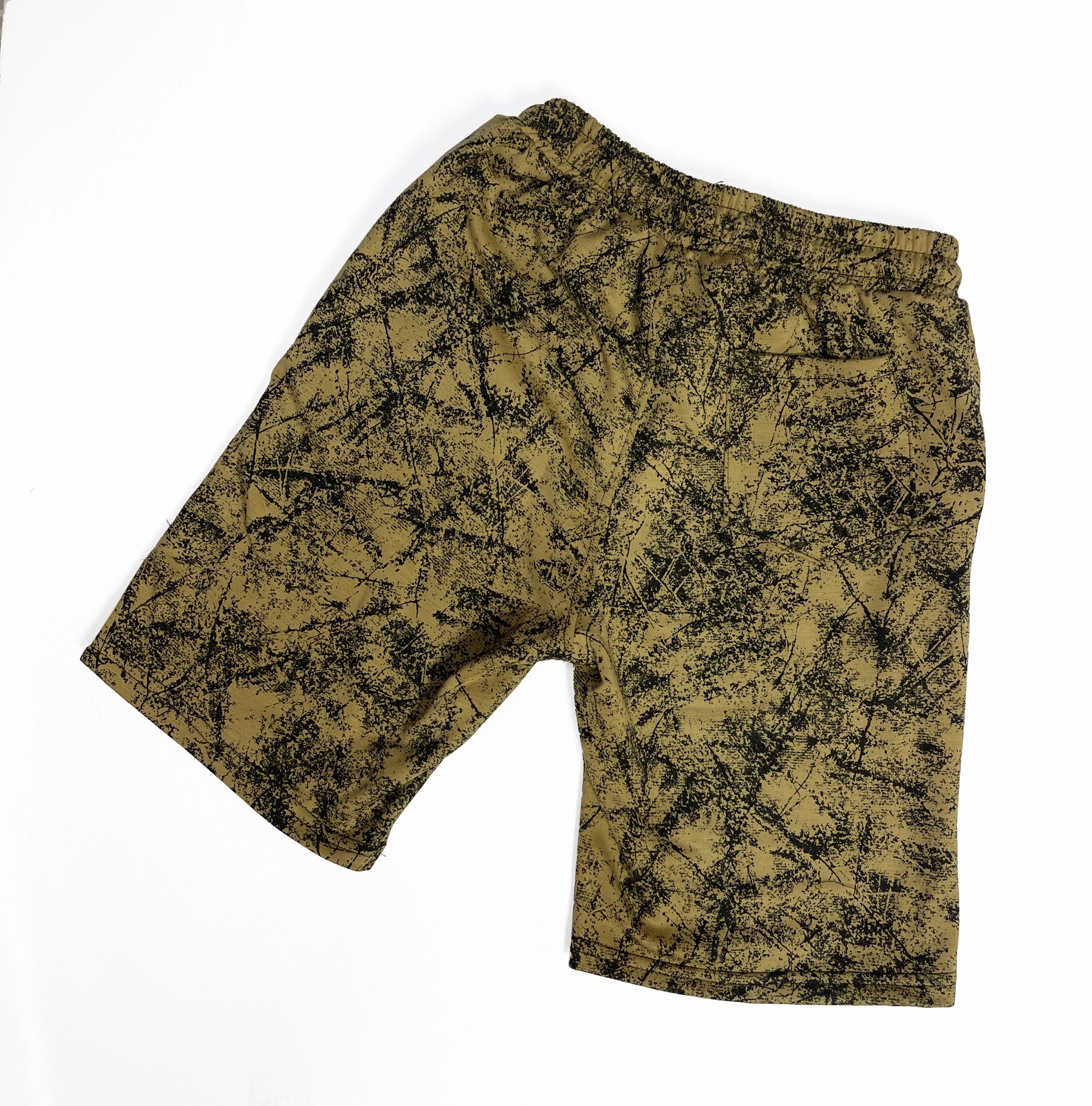 Ensemble T-shirt et Short Homme Imprimé Caramel et Noir – Textile Made in Tunisia | Ulosport.tn – Image 3