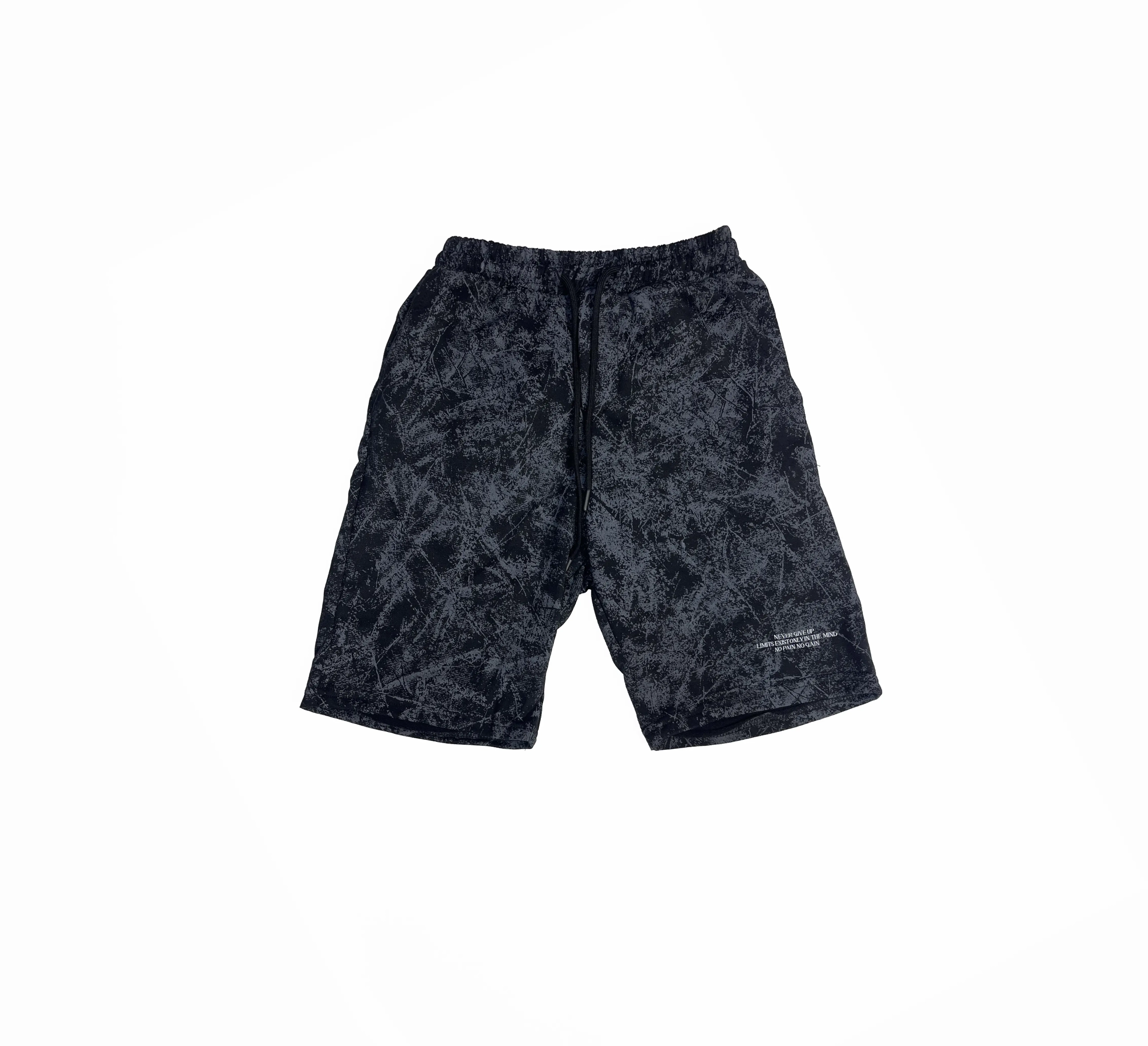 Ensemble T-shirt et Short Homme Gris Effet Marbré – Textile Made in Tunisia | Ulosport.tn – Image 2