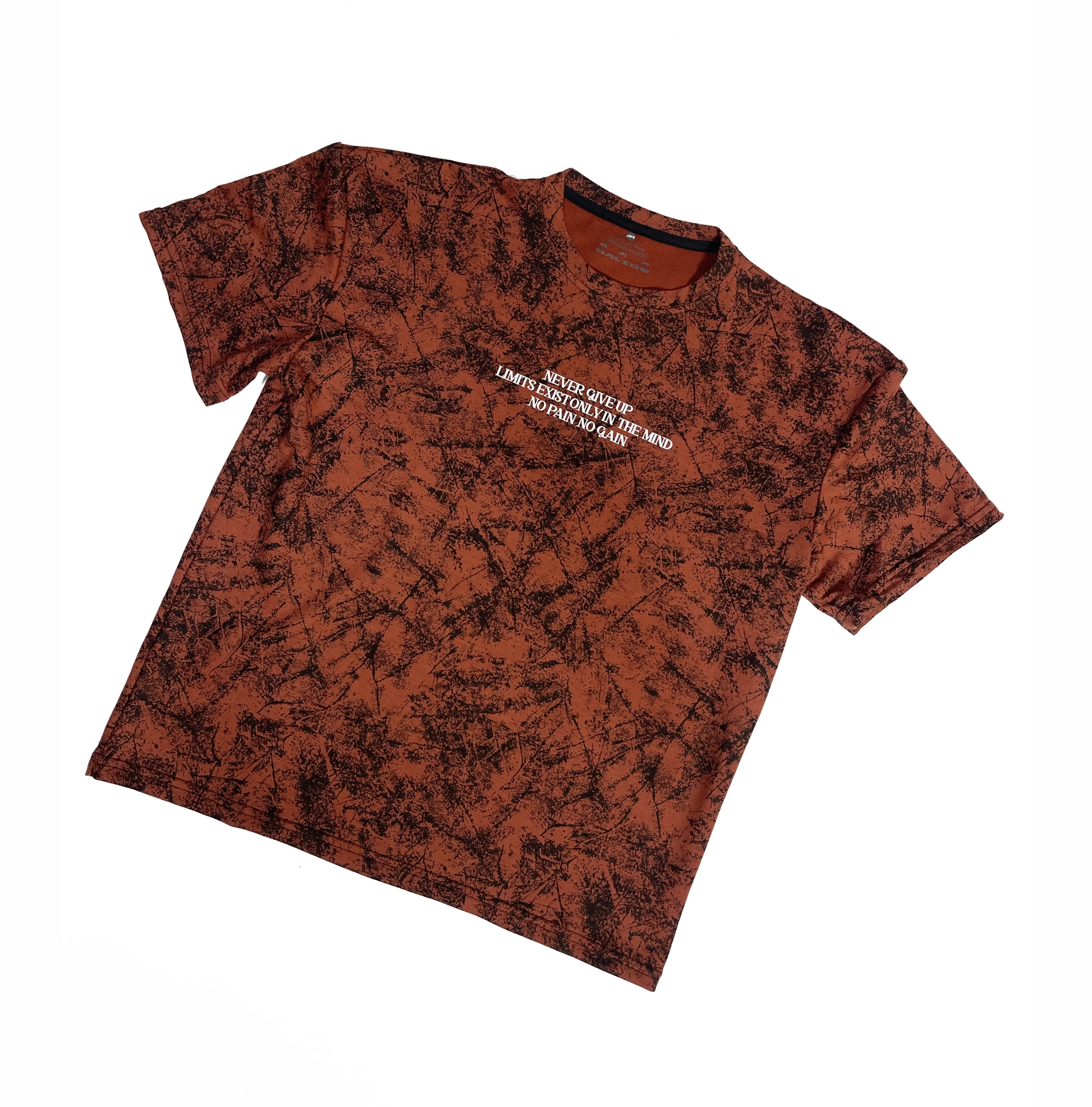 Ensemble T-shirt et Short Homme Tie-Dye Marron – Textile Made in Tunisia | Ulosport.tn – Image 2