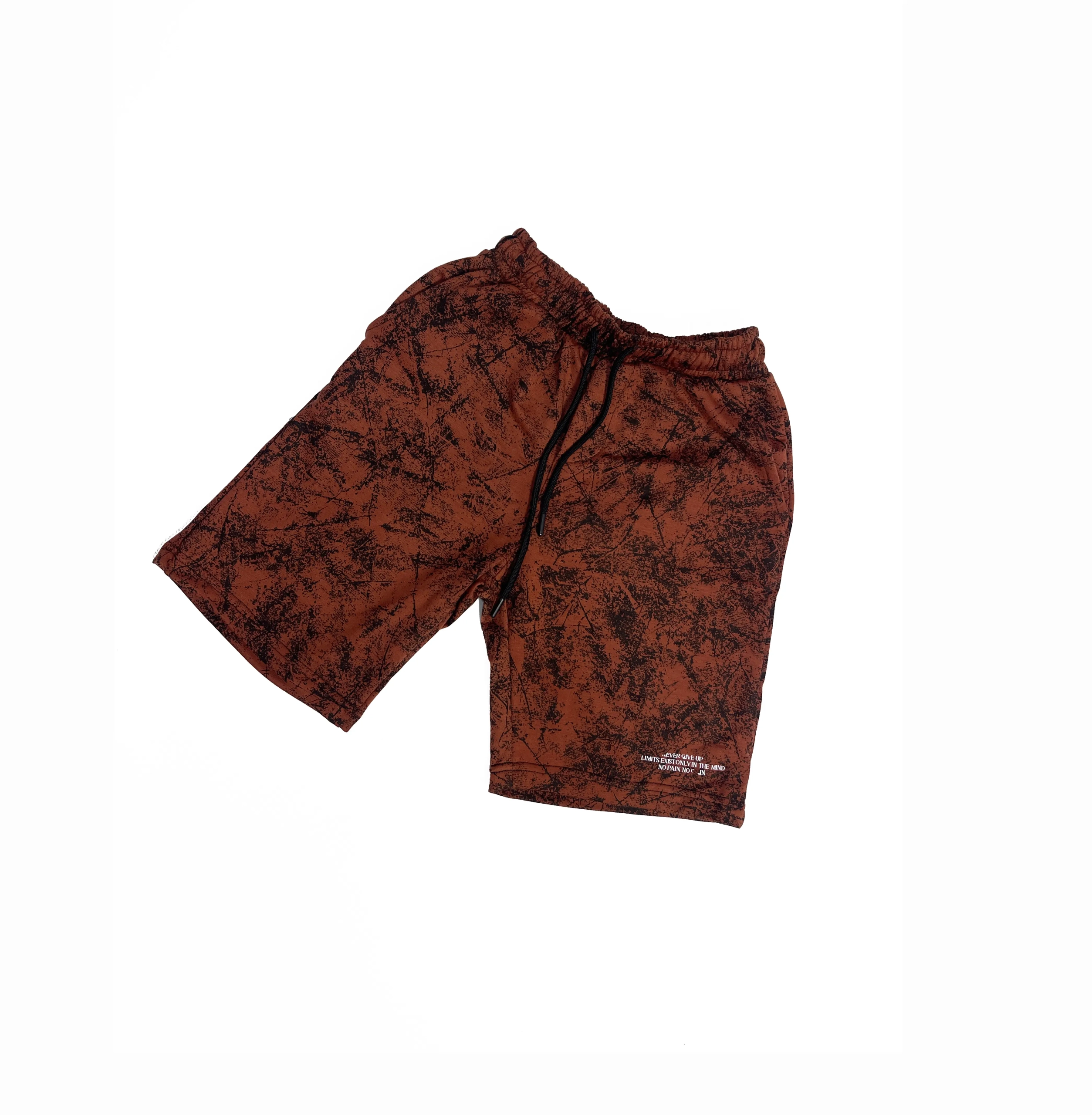 Ensemble T-shirt et Short Homme Tie-Dye Marron – Textile Made in Tunisia | Ulosport.tn – Image 4