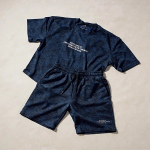 Ensemble T-shirt et Short Homme Bleu Marine Tie-Dye  – Textile Made in Tunisia | Ulosport.tn